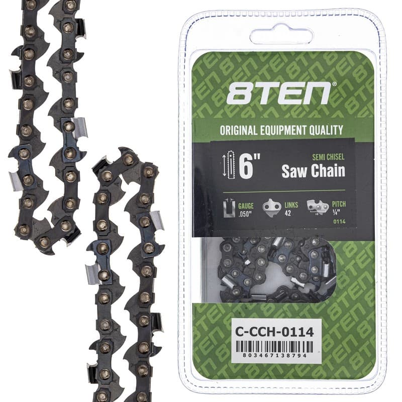 Chainsaw Chain 6 Inch .050 1/4 42DL for Worx WG321 WG320 WG307 Jawsaw A42 H0042