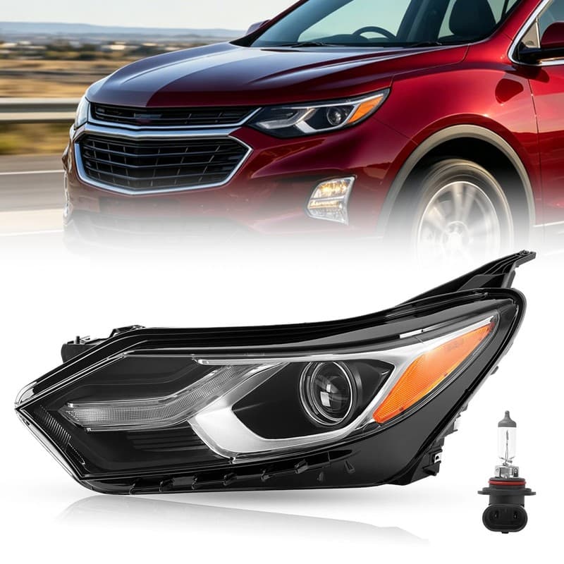 For 18-20 Chevy Equinox Halogen w/LED DRL Headlight Left Side W/Bulbs #84818197