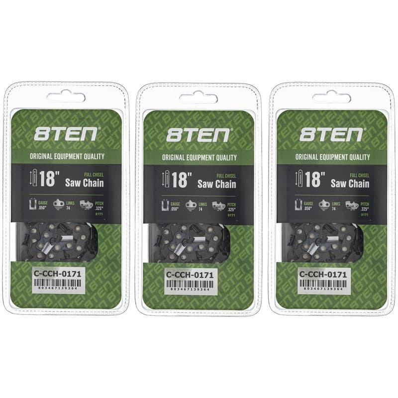 Chainsaw Chain 18 Inch .050 .325 74DL for Homelite 30 23RS74 20LPX074GE 3-Pack