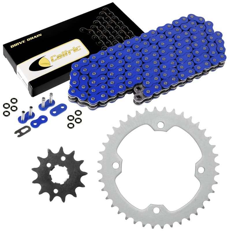 Blue O-Ring Drive Chain & Sprockets Kit for Yamaha Warrior 350 YFM350X 1987 88