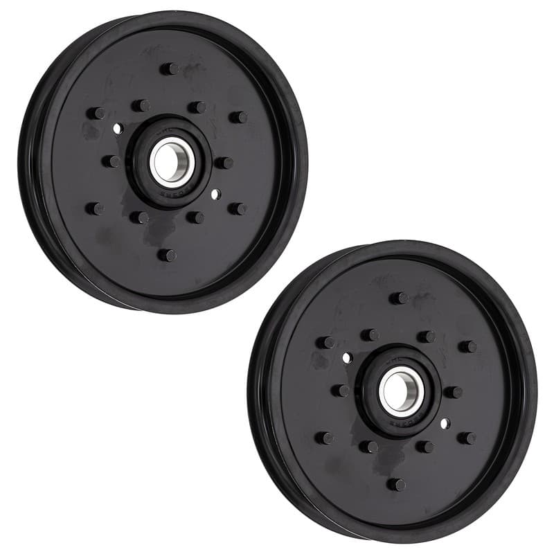Flat Idler Pulley Set for John Deere 345 325 180 LT155 LT133 LT150 335 2-Pack