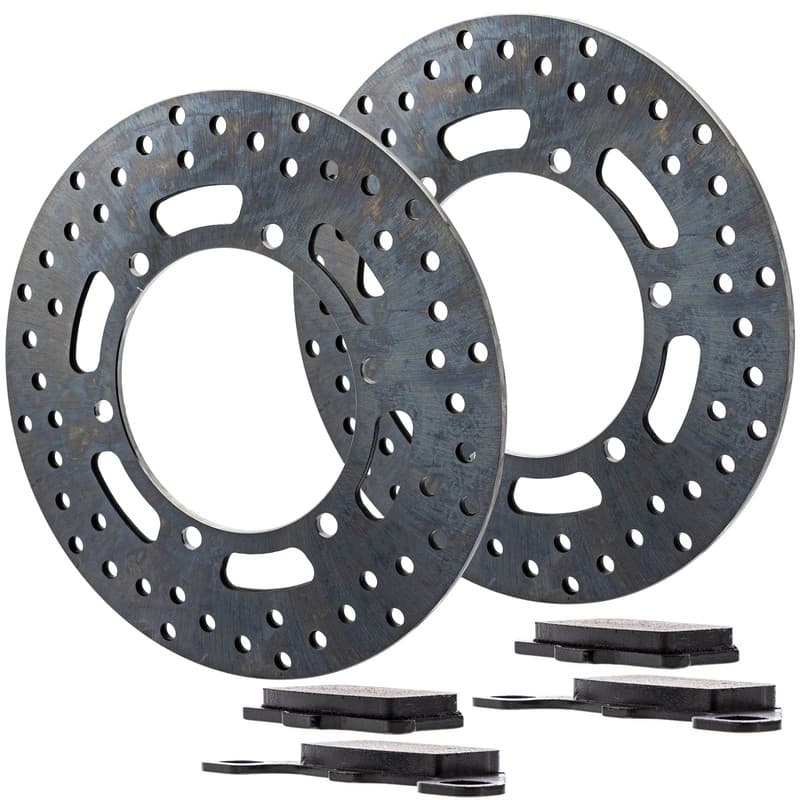 NICHE Front Brake Rotor Pad Kit for Kawasaki 43082-1062 41080-1150 Semi Metallic