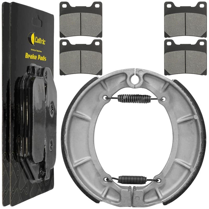 Front Brake Pads & Rear Brake Shoes for Yamaha XV750 Virago 750 1988-1997