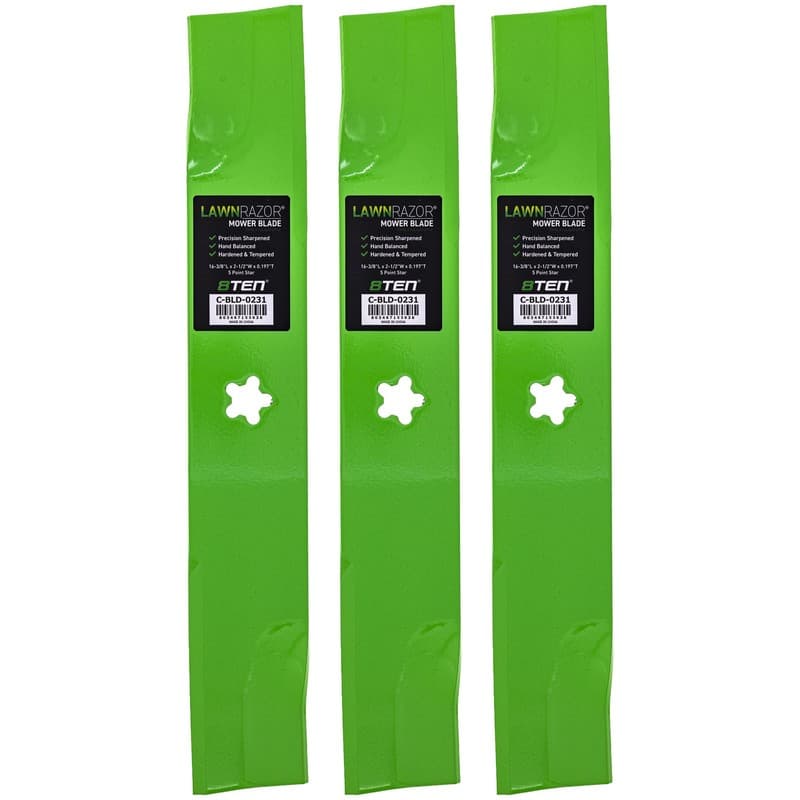 LawnRAZOR Blade for Husqvarna EZ4824 YTH24V48 48 Inch 539113425 High Lift 3 Pack