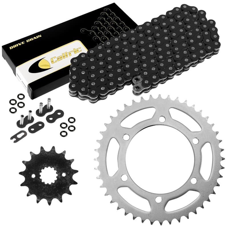 O-Ring Drive Chain & Sprockets Kit fits Kawasaki KL250 KLR250 1984-2005 Black