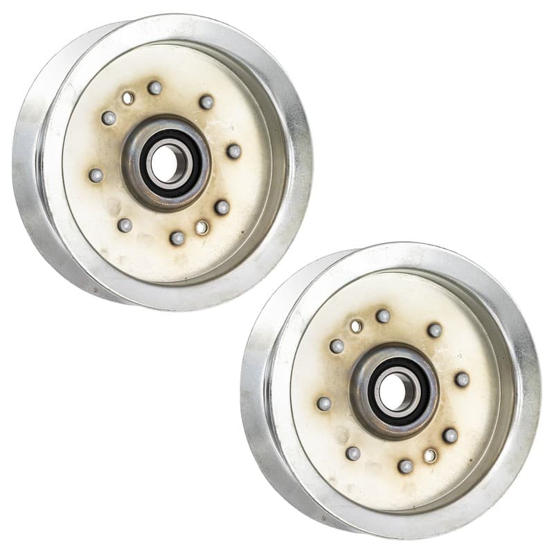 Flat Idler Pulley Set for Troy-Bilt Horse Pony Bronco TB42 TB2246 TB46 2-Pack