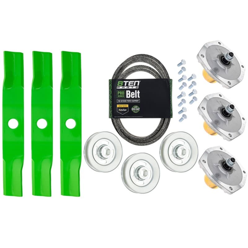 8TEN Blade Spindle Belt Kit for Kubota RCK48P-400Z Z411 Z412 48-inch K5583-34340
