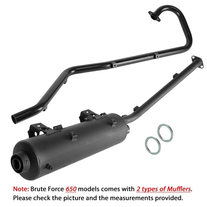 Exhaust Muffler & Pipe w/ Gaskets For Kawasaki Brute Force 650 KVF650 4x4i 06-13
