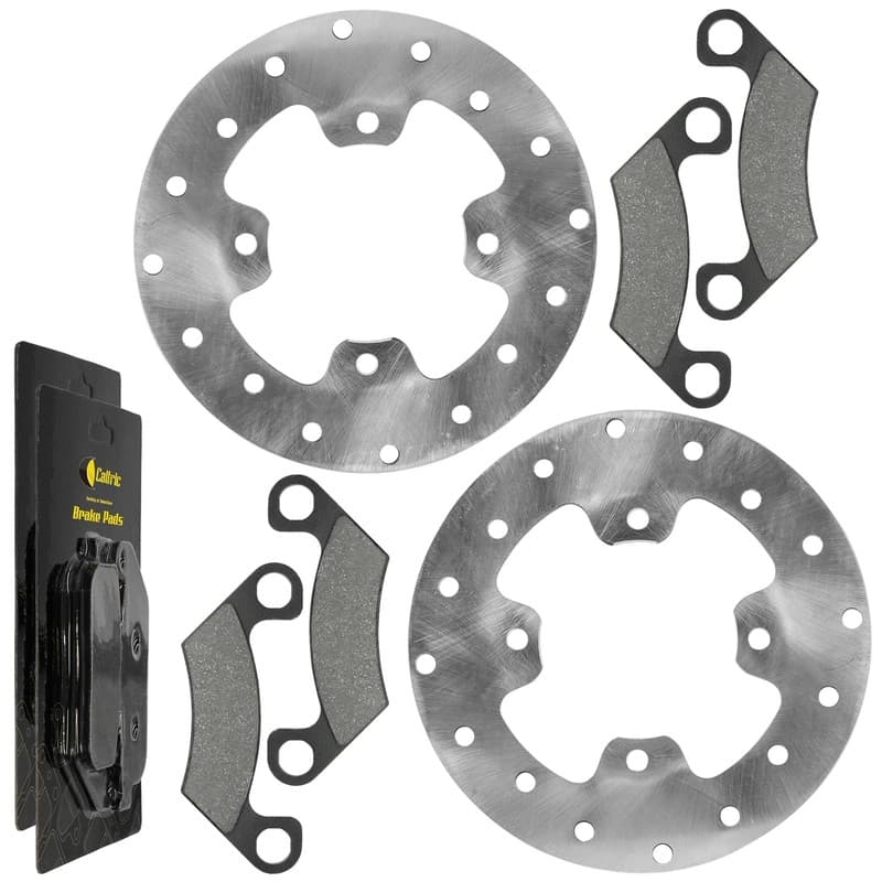 Rear Left and Right Brake Disc Rotor w/ Brake Pads for John Deere Gator XUV850