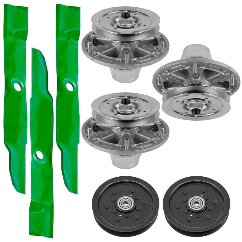 Deck Spindle Blade & Pulleys For John Deere 4410 4510 4610 4710 2305 M665 60"