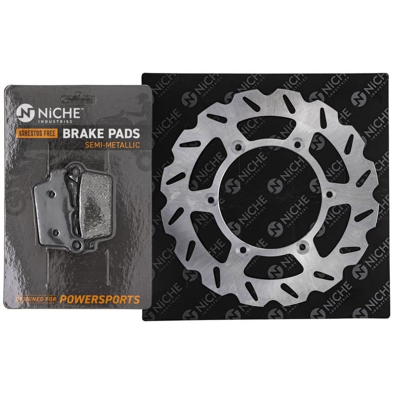 NICHE Rear Right Brake Rotor Pad Kit Yamaha for YZ250 YZ125 WR450F Semi Metallic