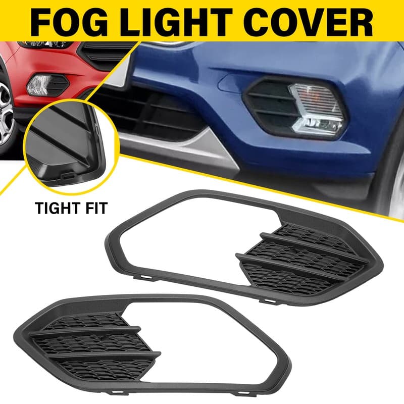 For Ford Escape Kuga 2017 - 2019 Left+Right Bumper Fog Light Cover Bezel