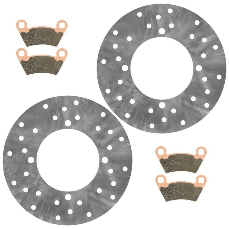 2x Rear Brake Disc w/Pads for Polaris Ranger EV 10-2022 / Li-Ion 16-18/ LSV 2012