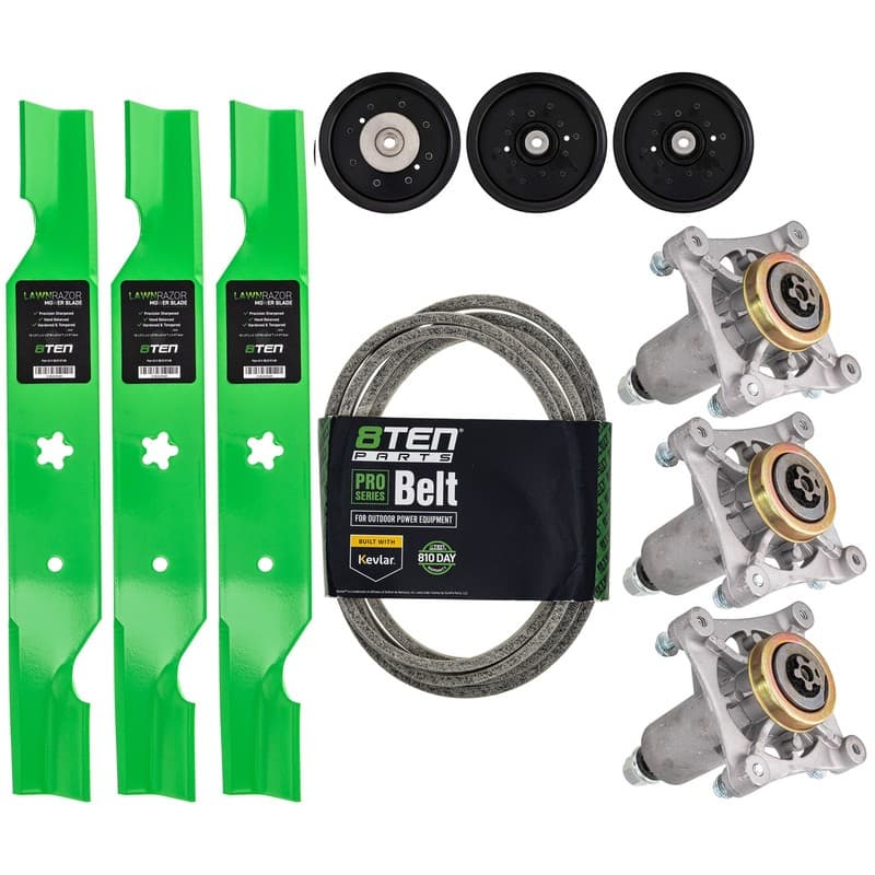 Deck Kit Blade Spindle Belt Idler for Husqvarna Z254 RZ5422 RZ5424 54 Inch
