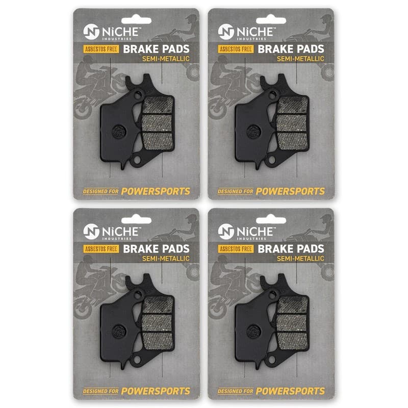 NICHE Brake Pad Set for Kawasaki Z125 Pro 43082-0134 Front Semi-Metallic 4 Pack
