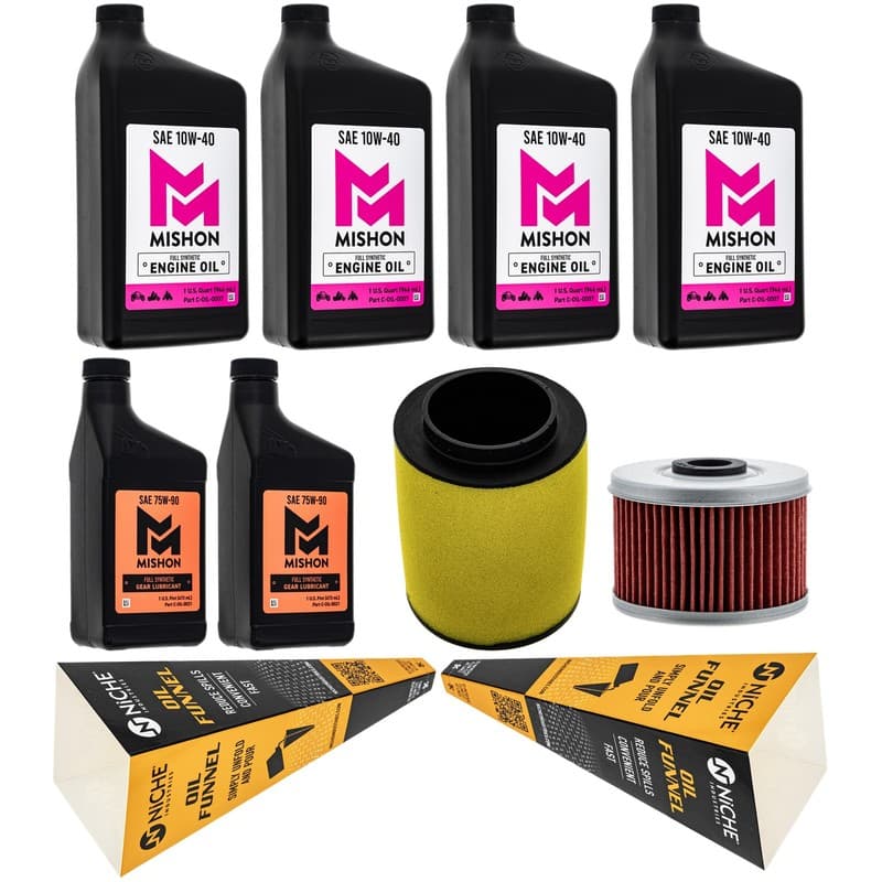 MISHON Full Service Oil Change Kit for Honda Rancher 420 TRX420 2008-2010