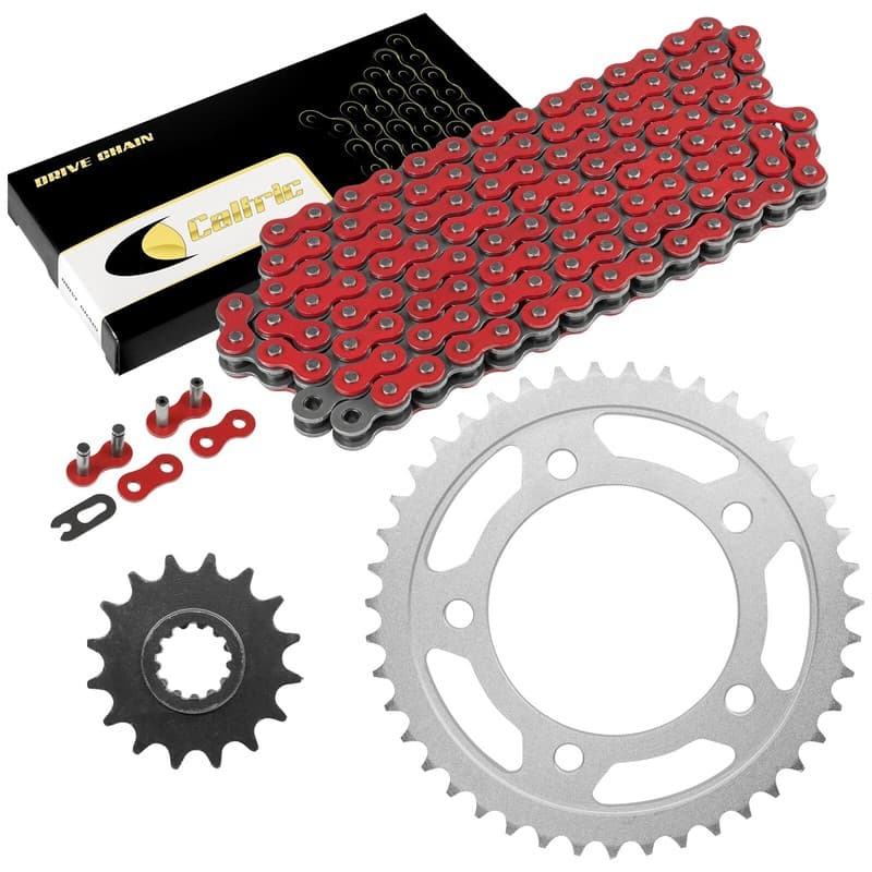 Red Drive Chain And Sprocket Kit for Honda CB900F 919 2002-2007