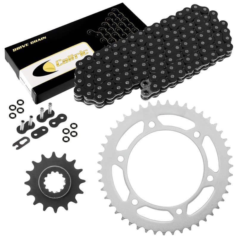 Black O-Ring Drive Chain and Sprockets Kit for Honda CBR600F4I 2001 2002-2006