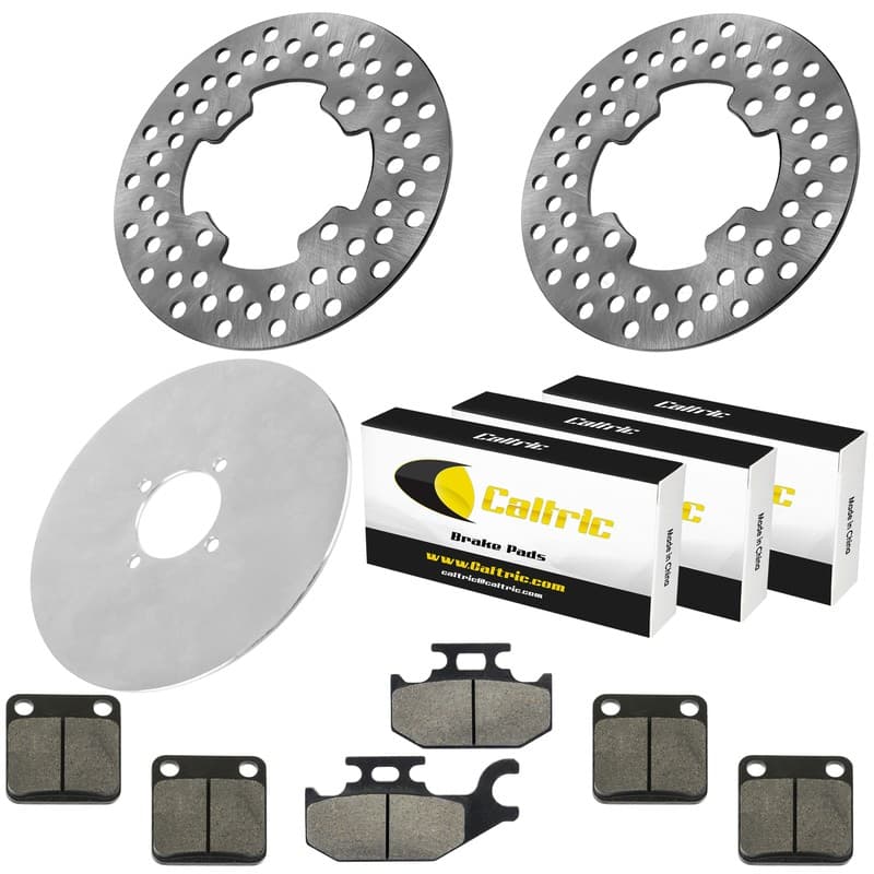 Front / Rear Brake Disc Rotor and Pads for Yamaha Wolverine 450 YFM450FX 2006-10
