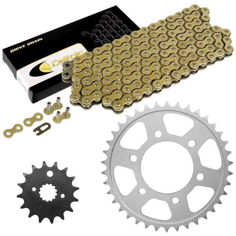 Drive Chain & Sprocket for Kawasaki Gpz550 KZ550D KZ550H KZ550C Ltd 550 Gold
