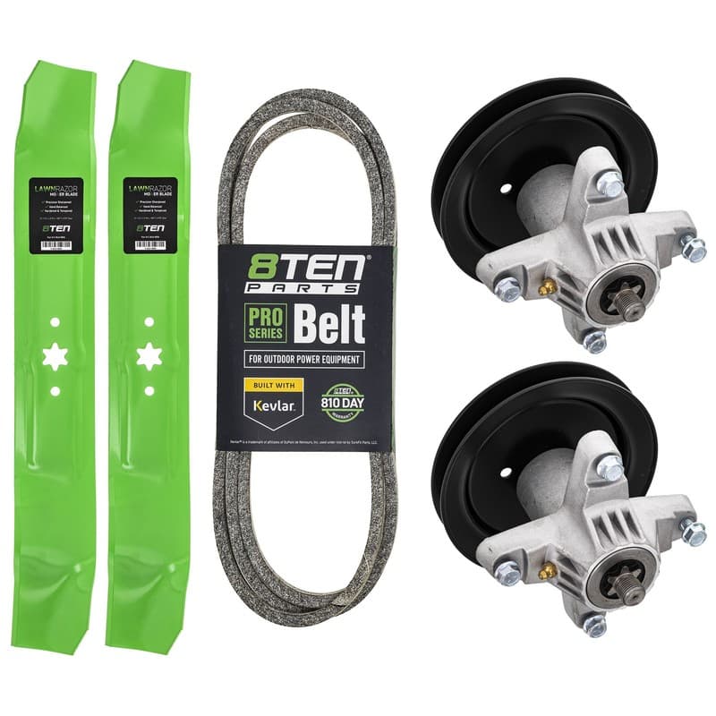 8TEN Blade Spindle Belt Kit for Huskee LT4200 LT-4200 771G 942-0616A 918-04461