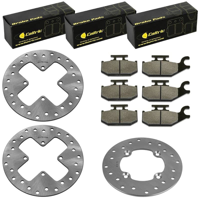 Front And Rear Brake Disc Rotors & Pads For Can Am Outlander 800R 2009-2012