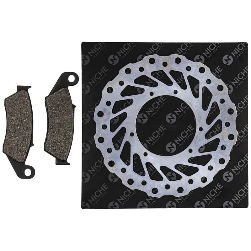 NICHE Front Left Brake Rotor Pad Kit for Honda CRF450R CRF250R Semi Metallic