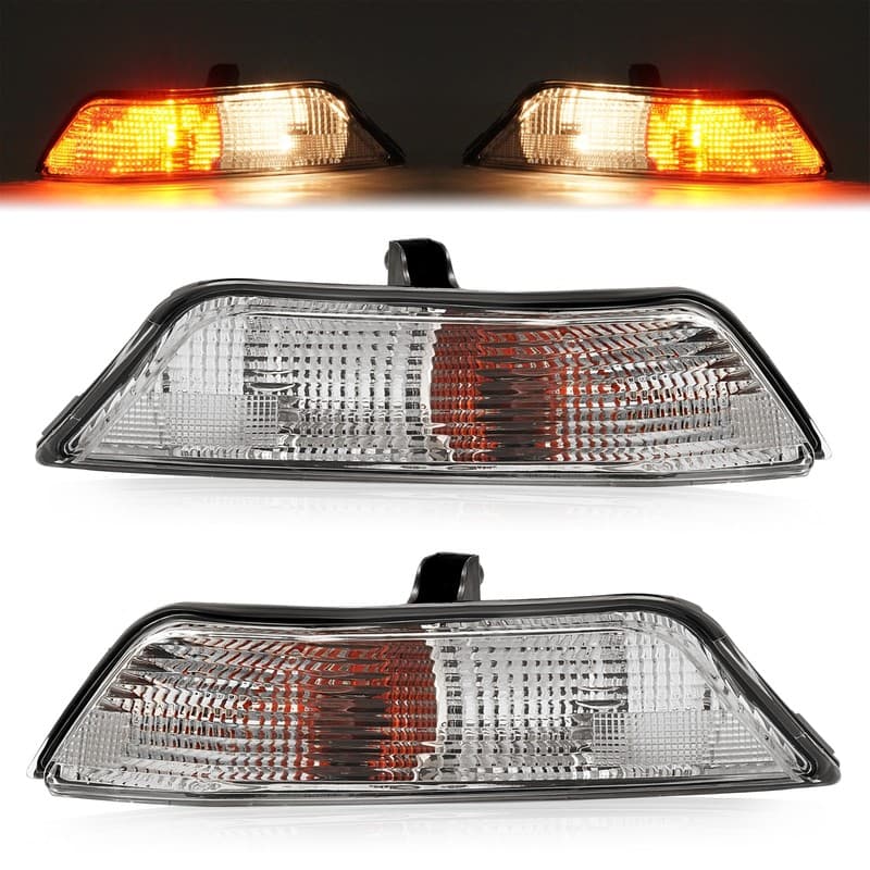 Pair Parking Turn Signal Side Marker Lights W/Bulbs For Ford Mustang 2015-2017