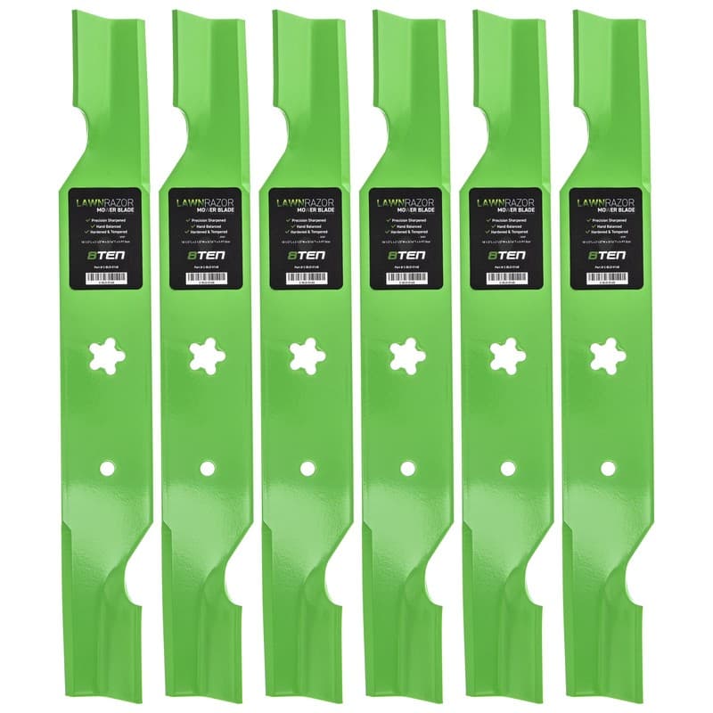 LawnRAZOR Blade for AYP 187256 Husqvarna 54 Inch Deck Notched High Lift 6 Pack