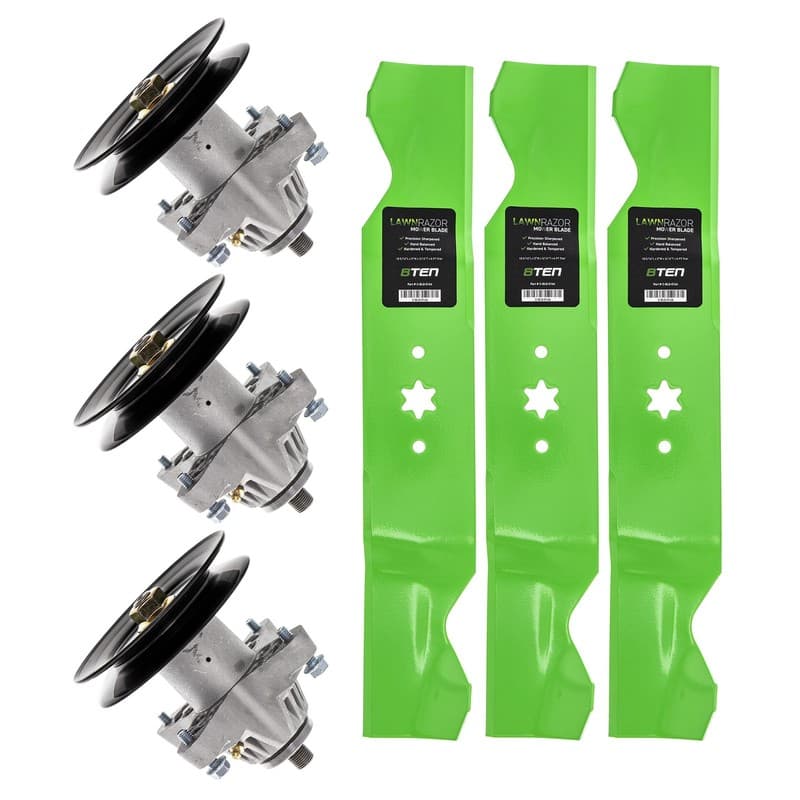 Mower Blades & Spindles Kit for Cub Cadet SLT1554 LGT1054 LGTX1054 SLTX1054 VT