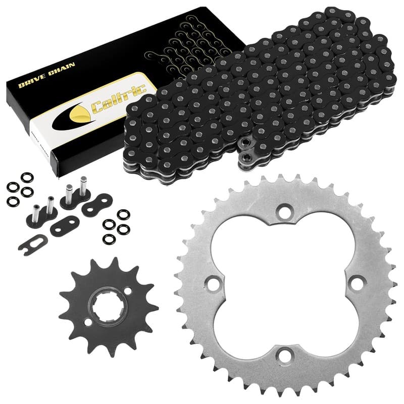 Black O-Ring Drive Chain & Sprockets Kit for Honda ATC250R 1986 / TRX250R 86 87
