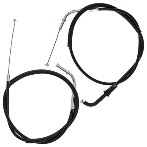 NICHE Push Pull Throttle Cable Set for Kawasaki ZR550B ZR750C Ninja 600R ZX600