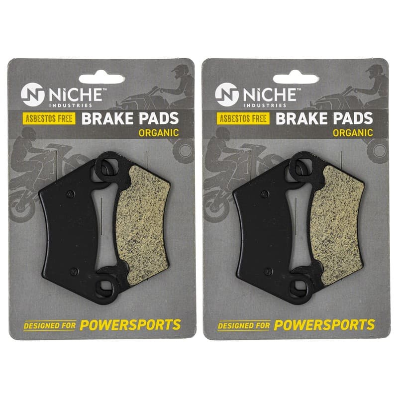 NICHE Brake Pad Set for Polaris 2202413 2202097 Front Rear Organic 2 Pack Ranger