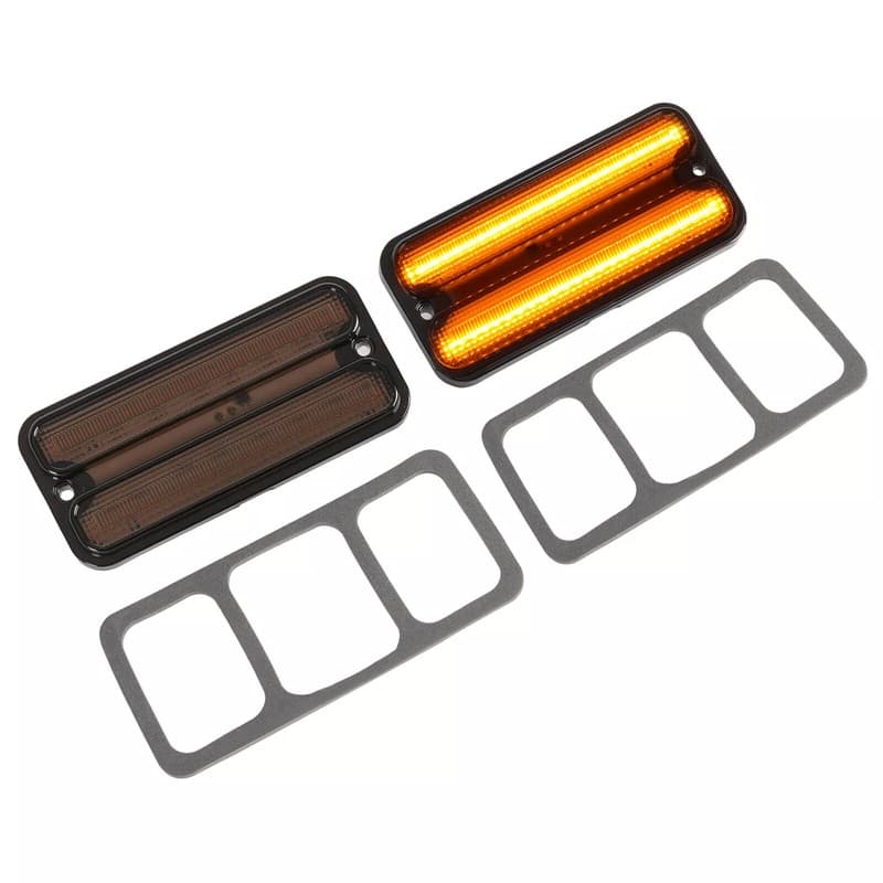 2X Front Amber LED Side Marker Lights For GMC C/K15 & Chevrolet C10 1968-1972