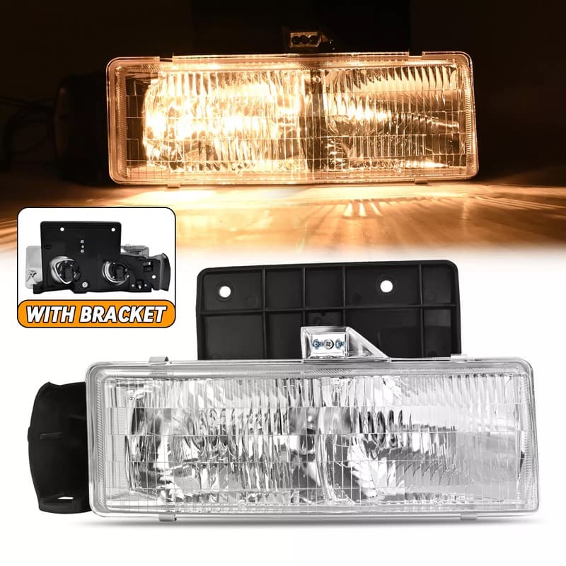 Right Passenger Headlight Assembly For Chevy Astro Van GMC Safari 1995-05 W/Bulb