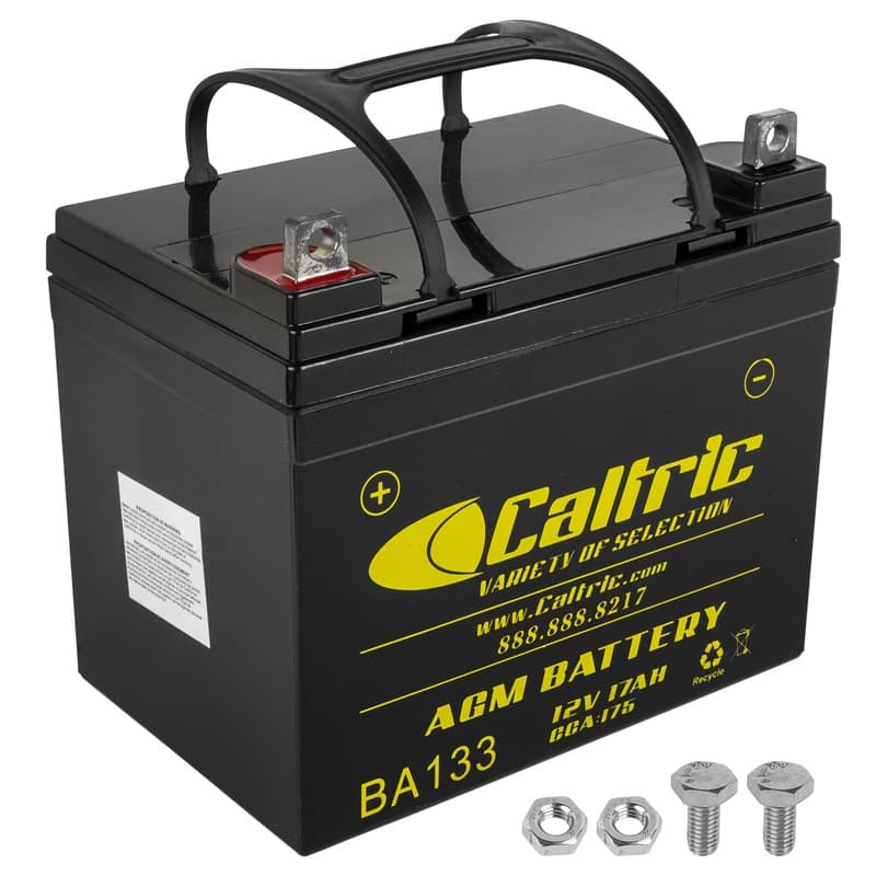 Caltric AGM Battery for John Deere TY25878 TY25221 Battery 12Volt 17 Ah