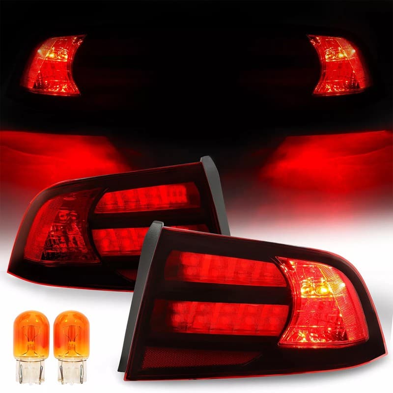 Pair Rear Brake Tail Lights Lamps w/ Bulbs For Acura TL Type-S 2004-2008 LH+RH