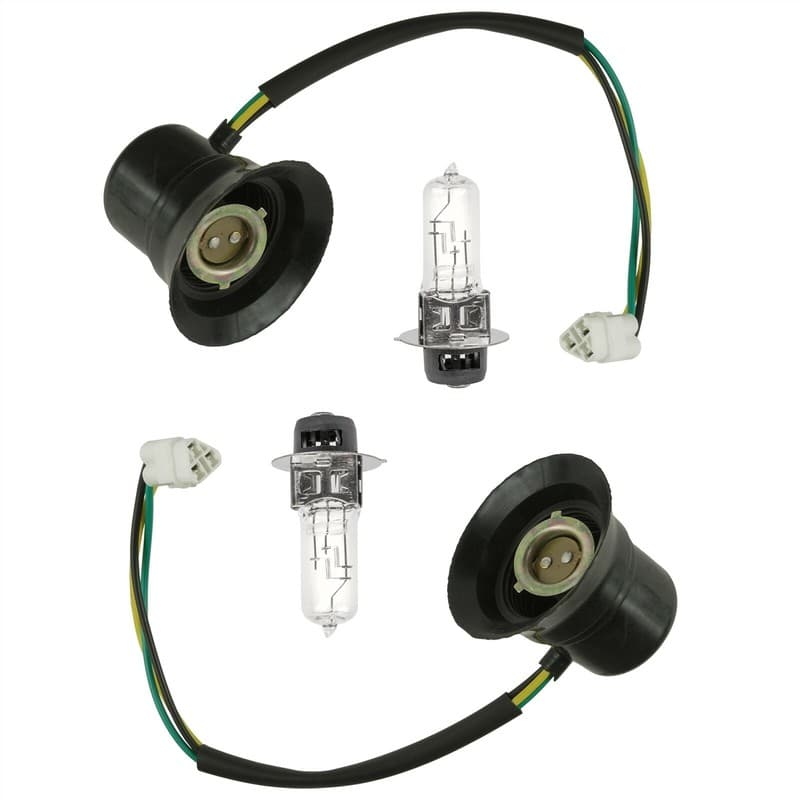 2X Headlight Socket & Bulb For Yamaha WOLVERINE 350 YFM350FX 4X4 2003-2005