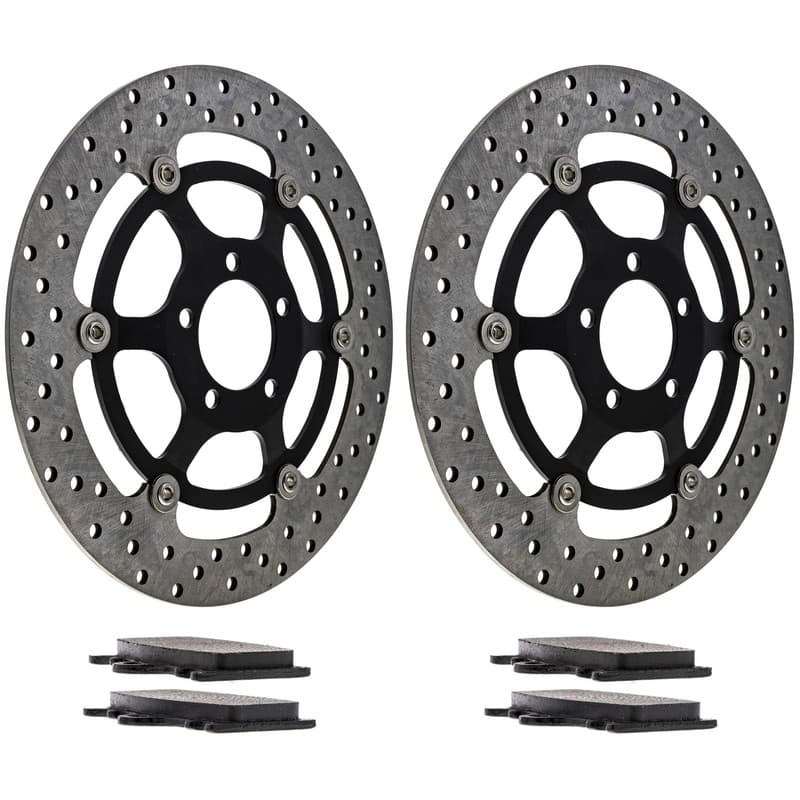 NICHE Front Brake Rotor Pad Kit for Kawasaki Ninja ZX6 43082-1142 Semi Metallic