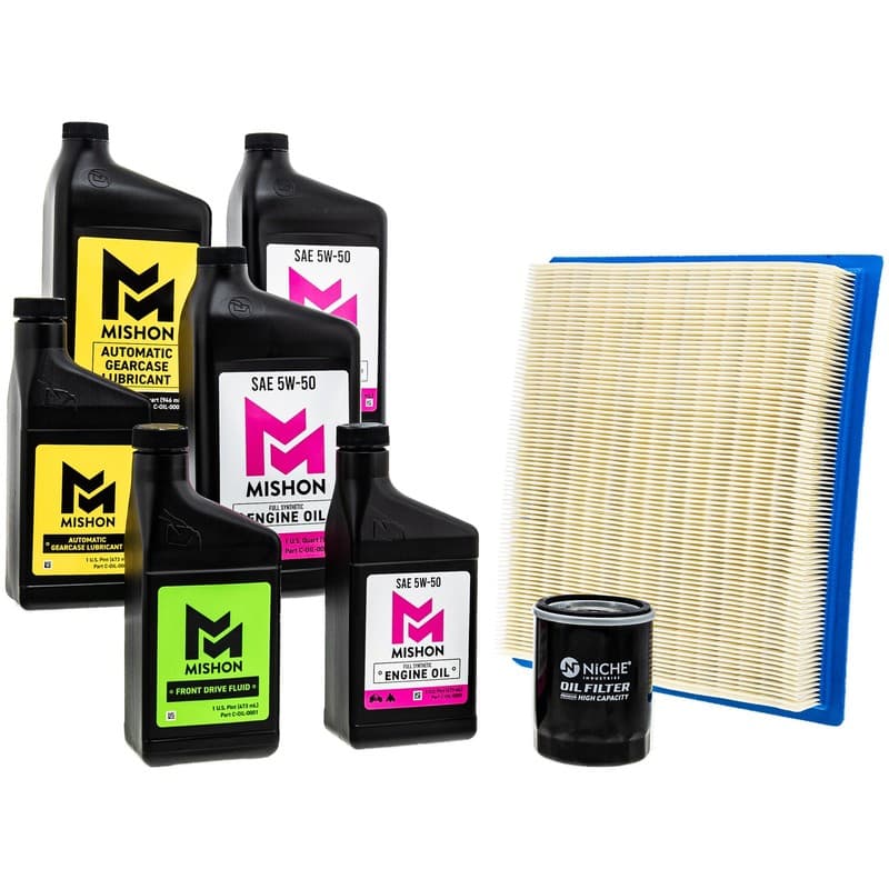 MISHON Full Service Engine Oil Change Kit for Polaris RZR 900 4 UTV 2013-2014