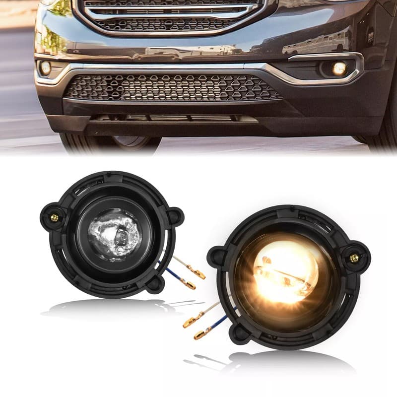 Pair Bumper Projector Fog Lights For GMC Acadia 13-19 Impala 06-13 Malibu 06-08