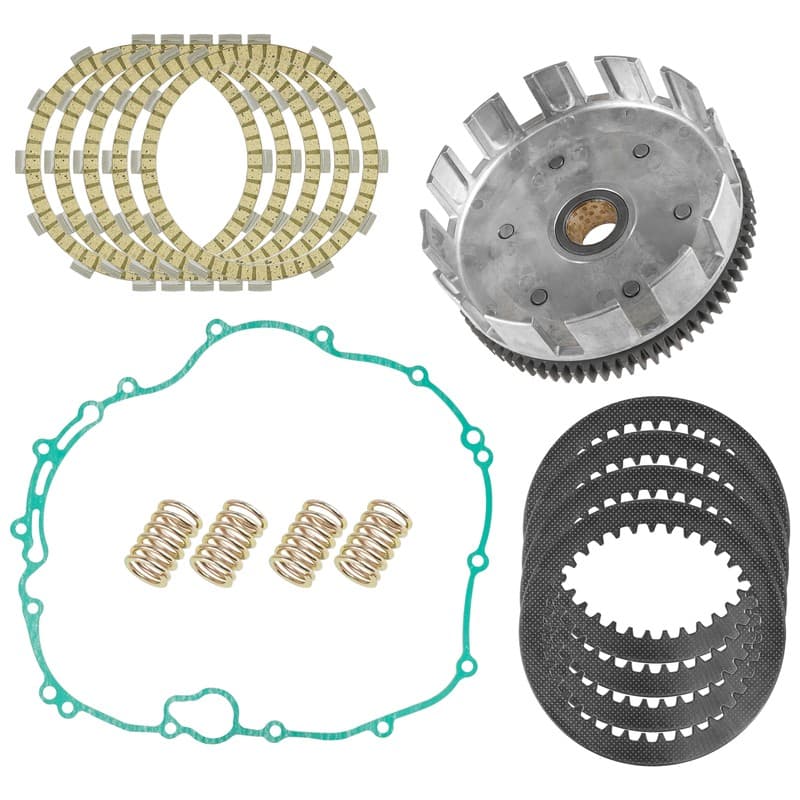 Clutch Basket and Friction Plates Kit for Kawasaki Bayou 300 KLF300-C 1989-2005