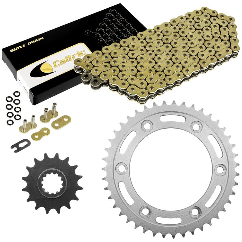 Gold O-Ring Drive Chain & Sprockets for Honda CBR929RR CBR954RR 2000-2003
