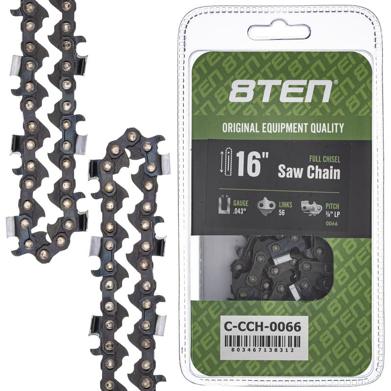 Chainsaw Chain 16 Inch .043 3/8 LP 56DL for Greenworks 40V Brushless GS180 G-Max