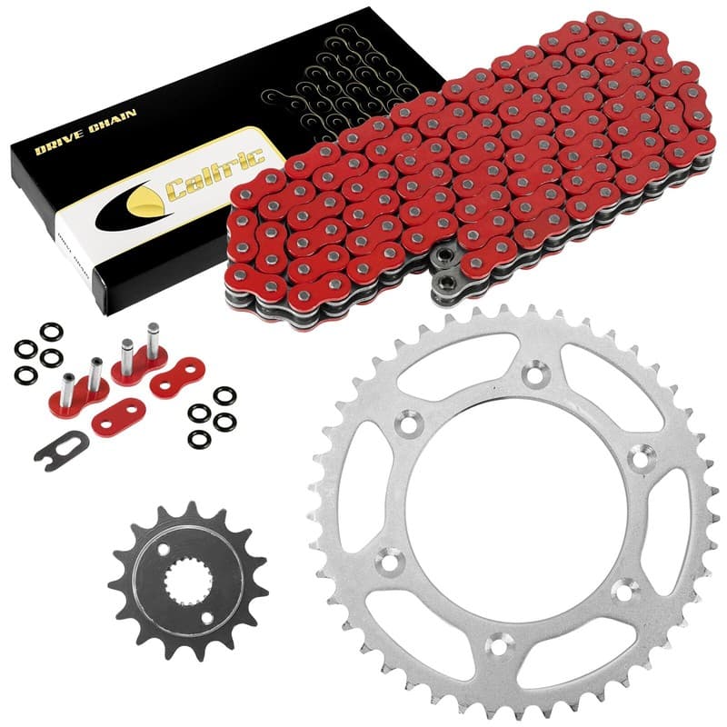 Red O-Ring Drive Chain & Sprockets Kit for Honda XR400R 1996-2004