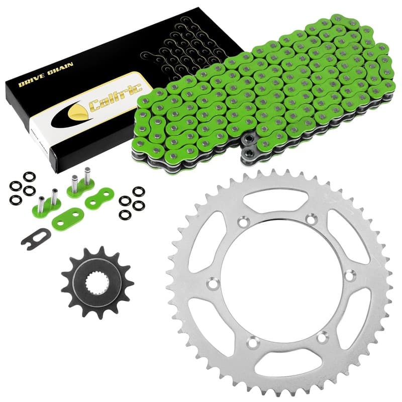 Green O-Ring Drive Chain & Sprockets Kit for Kawasaki KX250F 2006 07 08 09 2010
