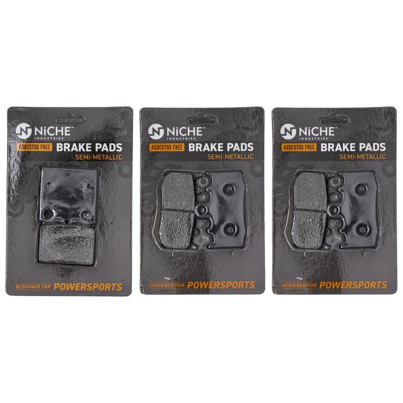 NICHE Brake Pad Set for BMW K1200GT K1200RS 34117660448 Front Rear Semi-Metallic