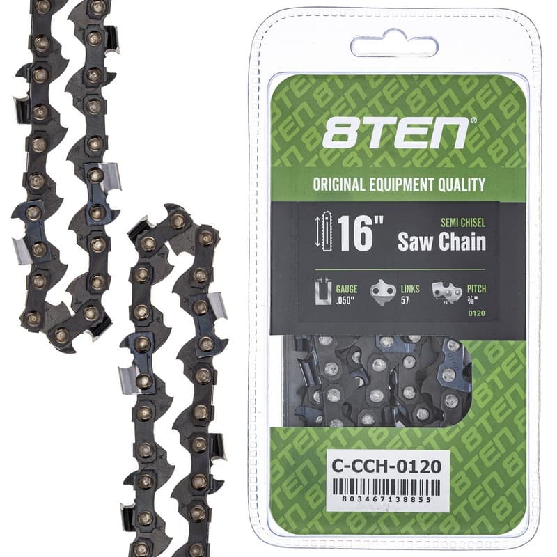 Chainsaw Chain 16 Inch .050 3/8 57DL for Yardworks electric 9A 11A 12A 91PX57CQ