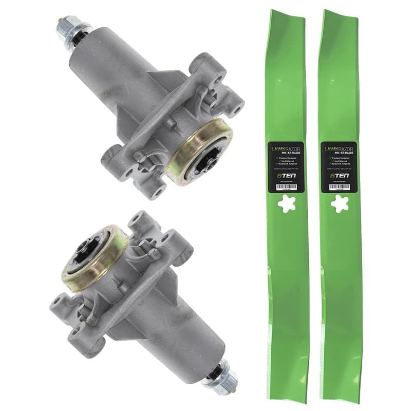 Mower Blades & Spindles Kit for Poulan Pro PB195H42LT PB20H42YT XT195H42LT