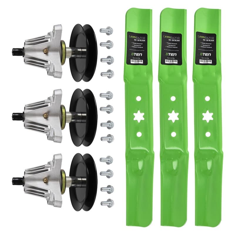 Deck Spindle & Mower Blade Kit for Craftsman Z6600 Z560 Z6900 T310 G8400 T8400